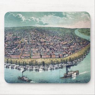 Mousepad Mapa Antigo Saint Louis Missouri Rio Mississippi