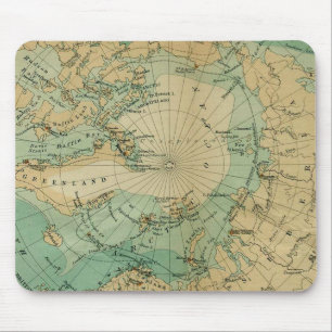 Mousepad Mapa Antiquado do Oceano Ártico