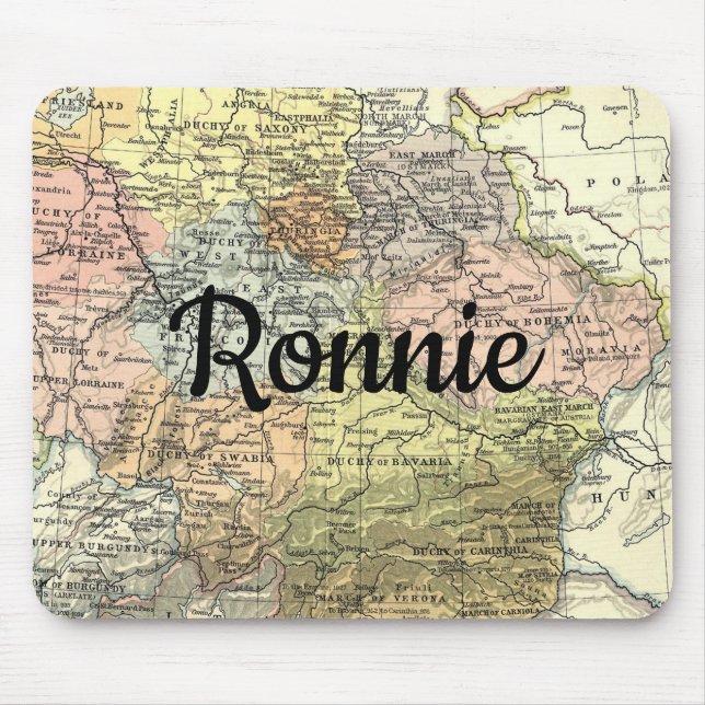 Mousepad Mapa Antiquado Europeu (Frente)