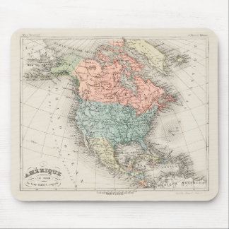 Mousepad Mapa cartográfico de Vintage da América do Norte (