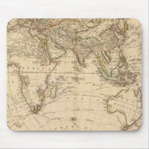 Mousepad Mapa Circular do Hemisfério Leste