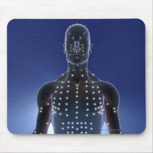 Mousepad Mapa claro de pontos da acupunctura
