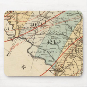 Mousepad Mapa climatológico do Estado de Maryland