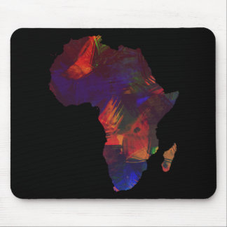 Mousepad Mapa colorido da arte do continente de África