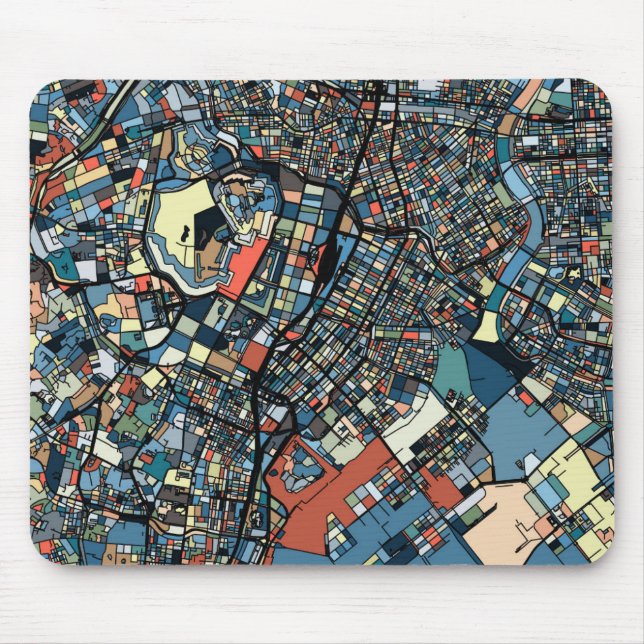 Mousepad Mapa colorido de Tokyo (Frente)