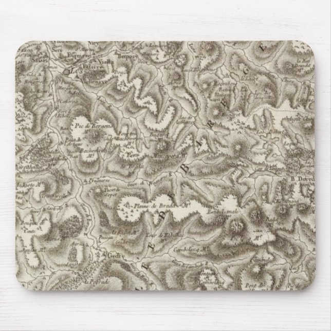 Mousepad Mapa composto da França 2 (Frente)