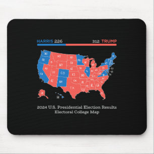 Mousepad Mapa da Academia de Resultados da Eleição Presiden