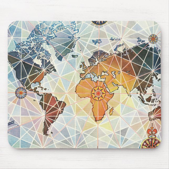 Mousepad Mapa da África do Ar do Mundo (Frente)