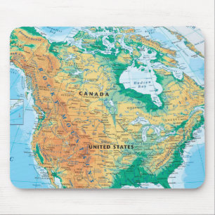 Mousepad Mapa da América do Norte