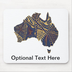 Mousepad Mapa da Austrália - Azul-azul-vermelho