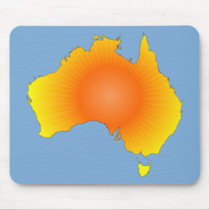 Mousepad Mapa da Austrália Sunny