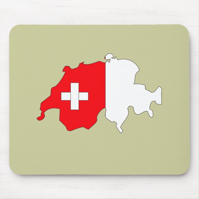 Mousepad Mapa da bandeira da suiça (Frente)