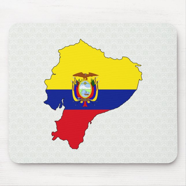 Mousepad Mapa da bandeira de Equador sem redução (Frente)