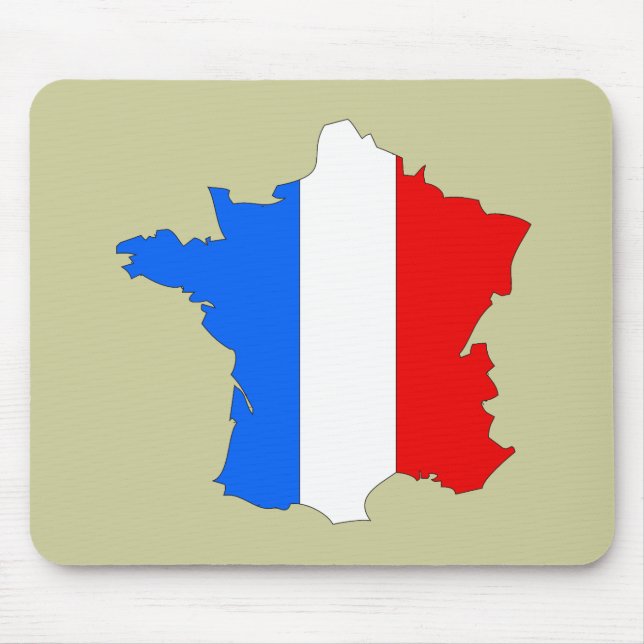 Mousepad Mapa da bandeira de France (Frente)