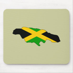 Mousepad Mapa da bandeira de Jamaica