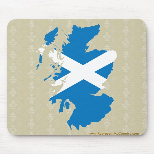 Mousepad Mapa da bandeira de Scotland sem redução (Frente)