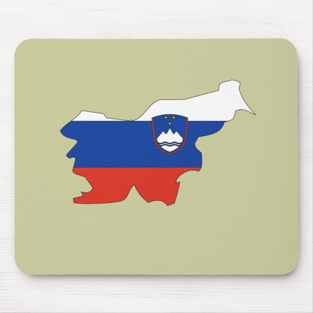 Mousepad Mapa da bandeira de Slovenia (Frente)