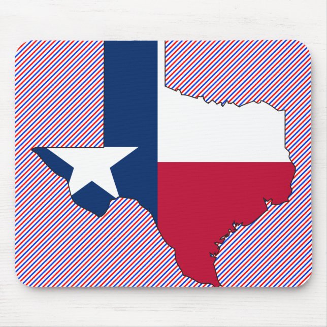 Mousepad Mapa da bandeira de Texas (Frente)