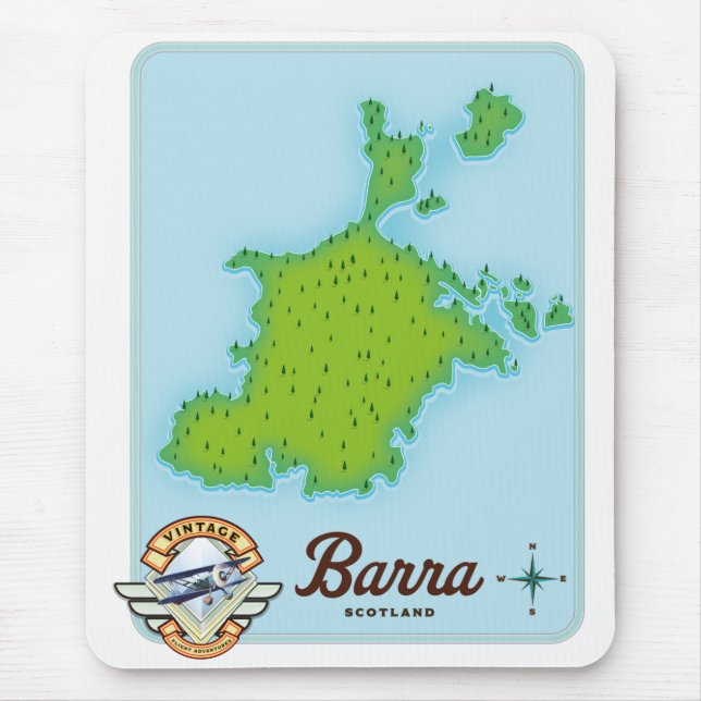 Mousepad Mapa da Barra Escócia (Frente)