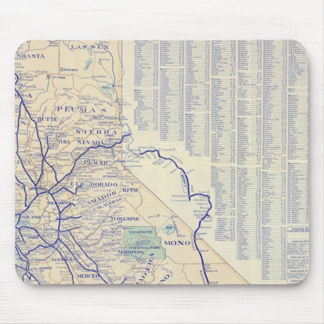 Mousepad Mapa da Califórnia 4 (Frente)