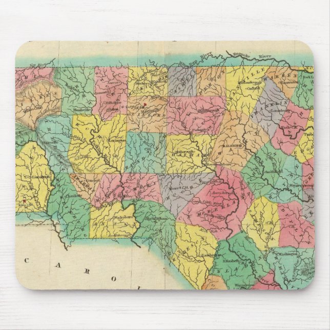 Mousepad Mapa Da Carolina Do Norte (Frente)