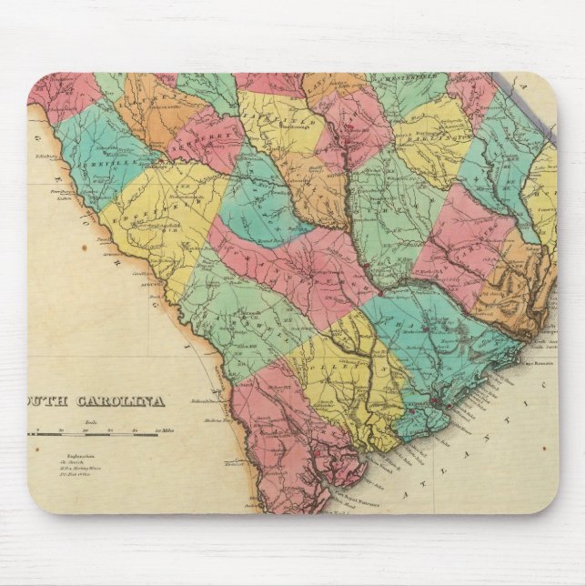 Mousepad Mapa Da Carolina Do Sul (Frente)