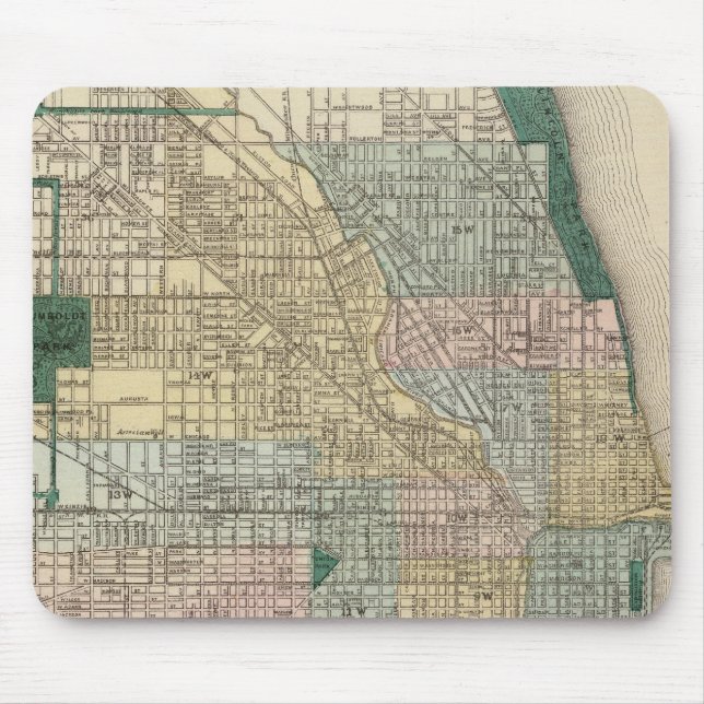 Mousepad Mapa da cidade de Chicago (Frente)
