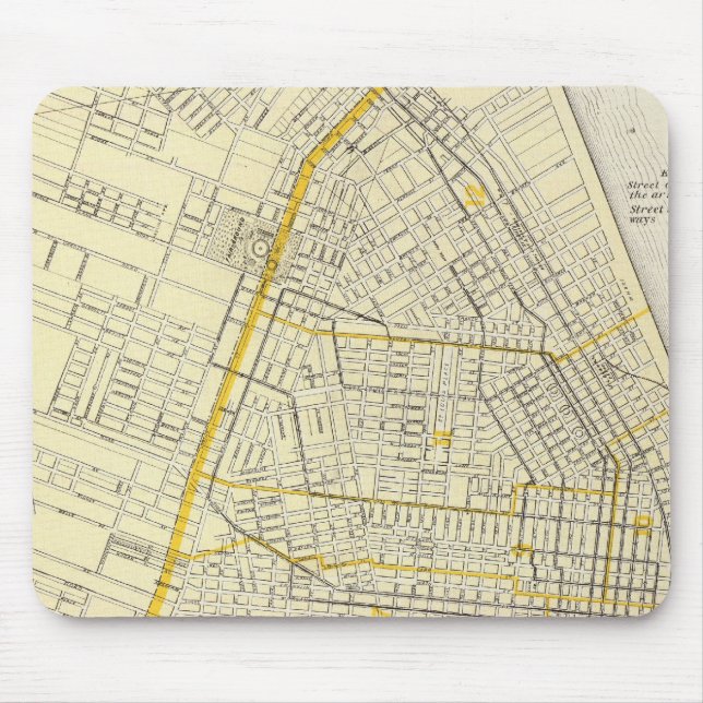 Mousepad Mapa da cidade de Louis Rua (Frente)