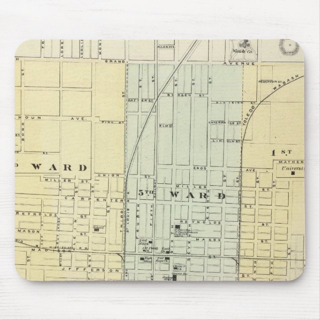 Mousepad Mapa da cidade de Springfield (Frente)