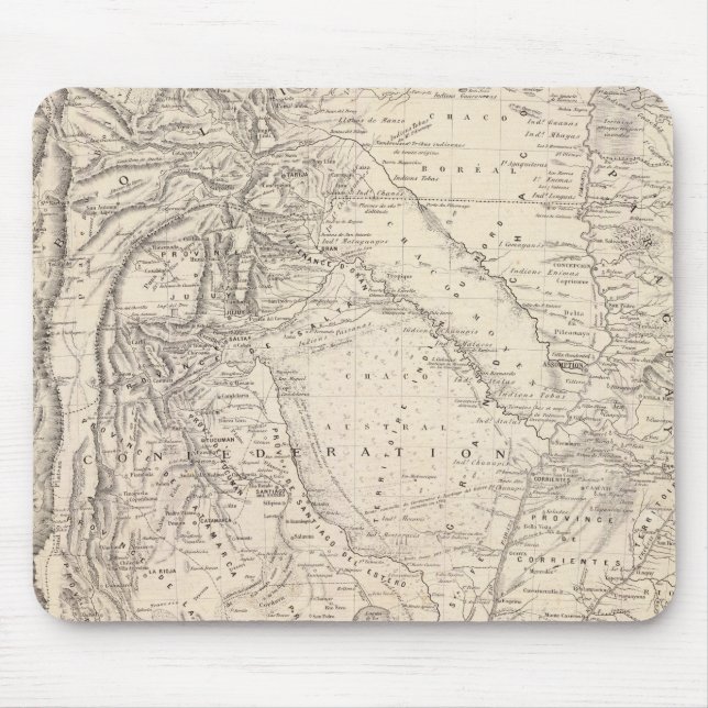 Mousepad Mapa da Confederação Argentina (Frente)
