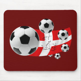 Mousepad Mapa da Dinamarca 2012: bandeira e bolas dos amant
