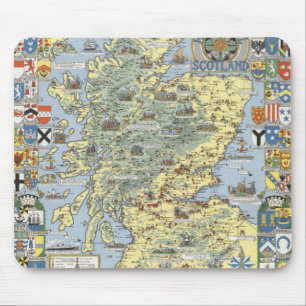 Mousepad Mapa da Escócia Histórica