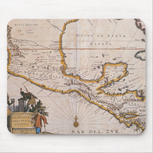 Mousepad Mapa da espanha nova  New Galiza & Guatemala, 1625