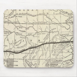 Mousepad Mapa da Ferrovia do Pacífico Norte