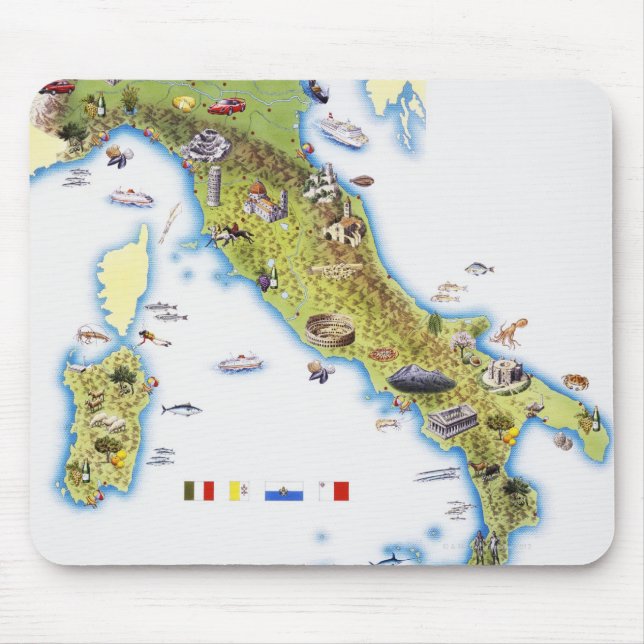 Mousepad Mapa da Itália (Frente)
