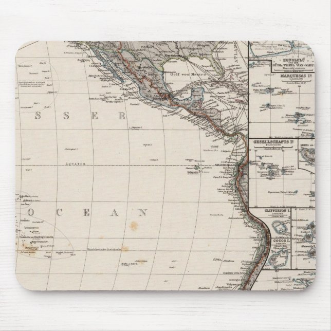 Mousepad Mapa da Polinésia (Frente)