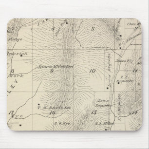 Mousepad Mapa da Seção do Condado de Tulare T17S R27E