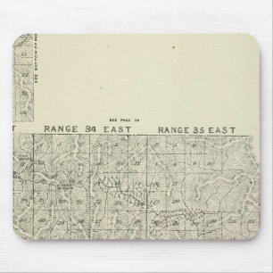 Mousepad Mapa da Seção do Condado de Tulare T1820S R3236E