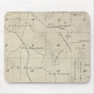 Mousepad Mapa da Seção do Condado de Tulare T23S R29E