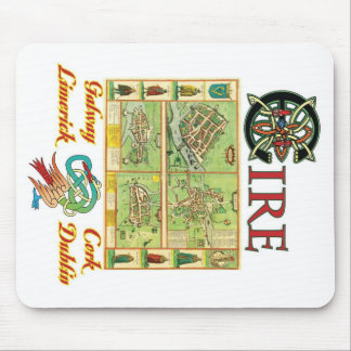 Mousepad Mapa das cidades de Eire