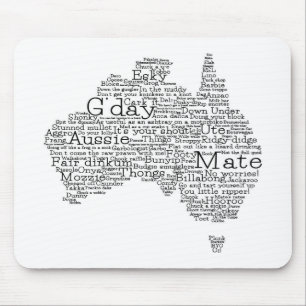 Mousepad Mapa das gírias australianas
