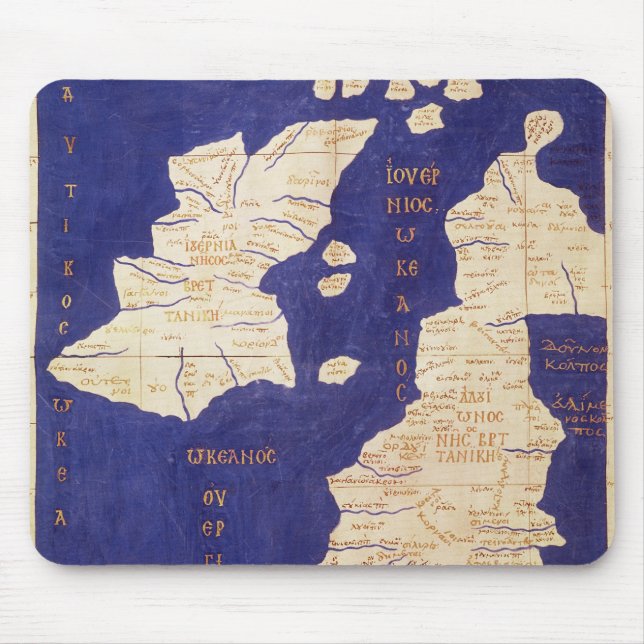 Mousepad Mapa das ilhas britânicas, 'de Geographia (Frente)