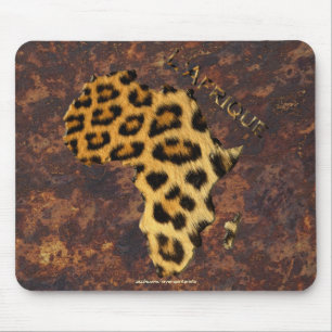 Mousepad Mapa das manchas-leopardo de ÁFRICA