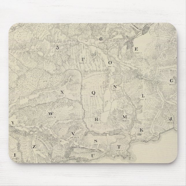 Mousepad Mapa das Terras e da Água de Tamalpais (Frente)