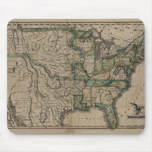 Mousepad Mapa de 1823 E.U. (Frente)