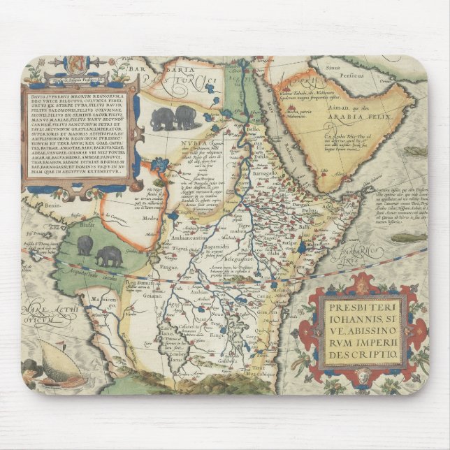 Mousepad Mapa de África e da península árabe (Frente)
