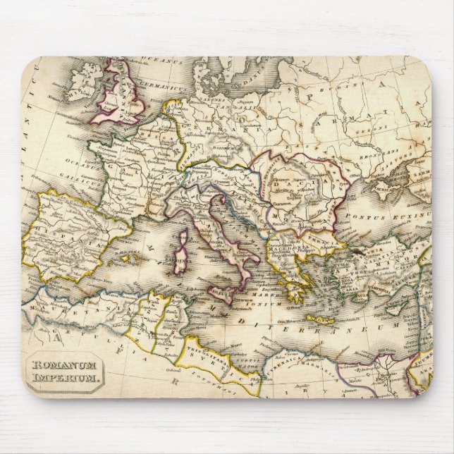 Mousepad Mapa de Antquie de romano antigo (Frente)