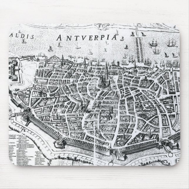 Mousepad Mapa de Antuérpia (Frente)