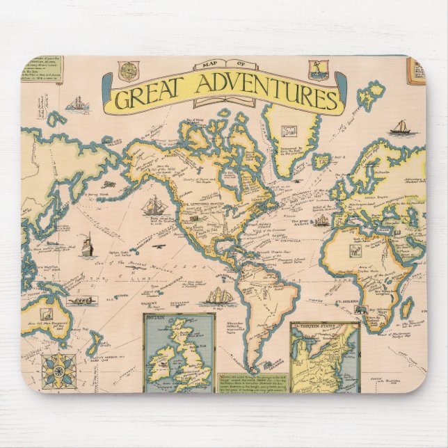 Mousepad Mapa de Aventuras de Excelentes (Frente)