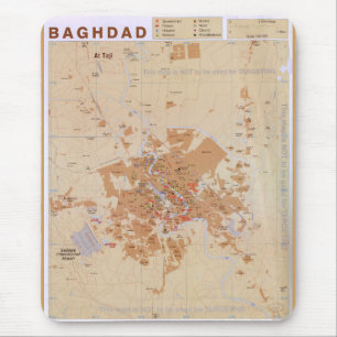 Mousepad Mapa de Bagdade, Iraque (2003)